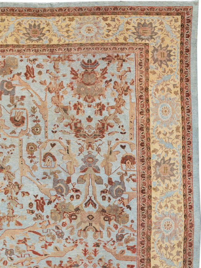 Antique Persian Mahal Oversize Carpet, No.21160 - Galerie Shabab