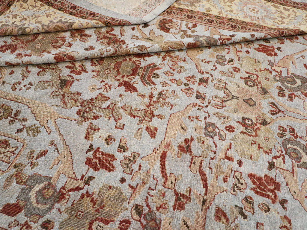 Antique Persian Mahal Oversize Carpet, No.21160 - Galerie Shabab