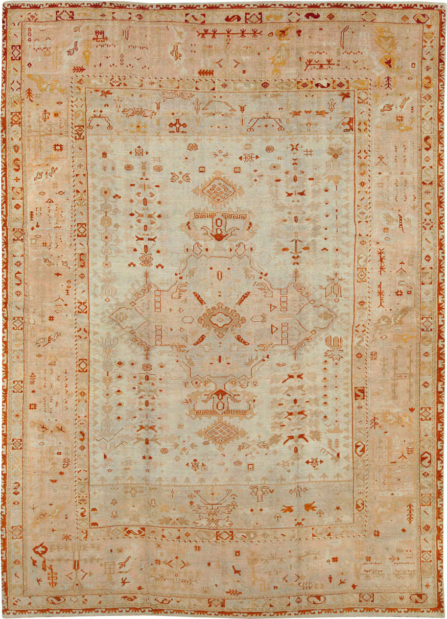 Antique Turkish Oushak Carpet, No.21173 - Galerie Shabab