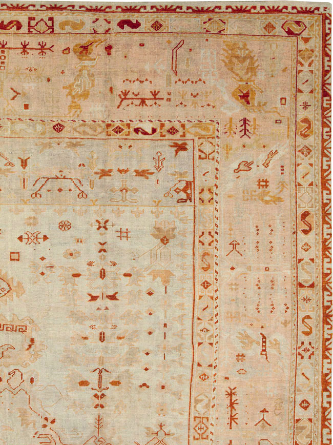 Antique Turkish Oushak Carpet, No.21173 - Galerie Shabab