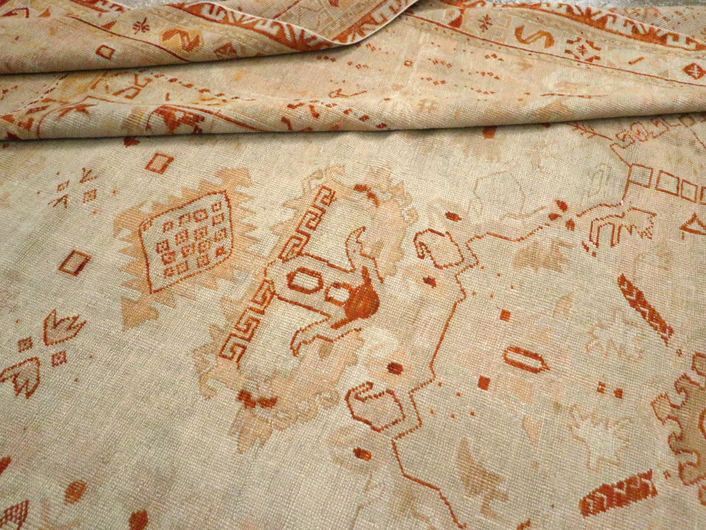Antique Turkish Oushak Carpet, No.21173 - Galerie Shabab