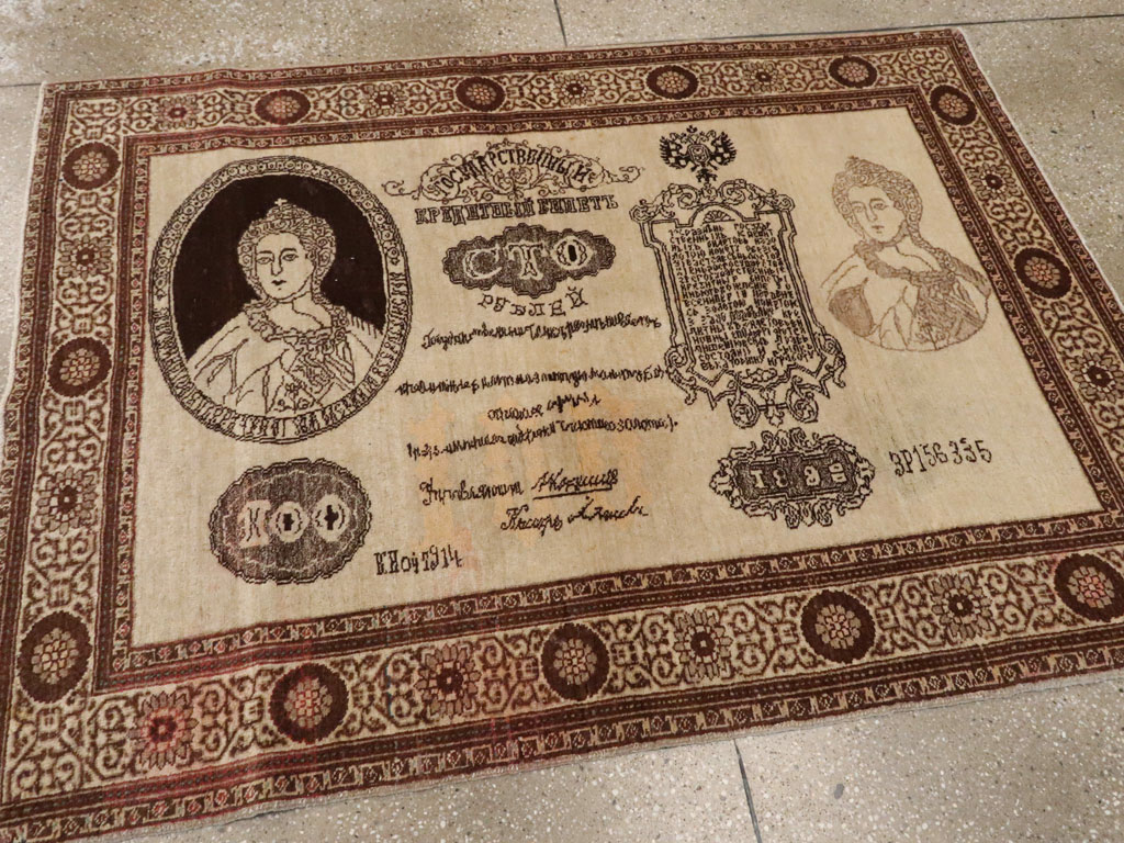 Antique Persian Tabriz Pictorial Rug, No.21204 - Galerie Shabab