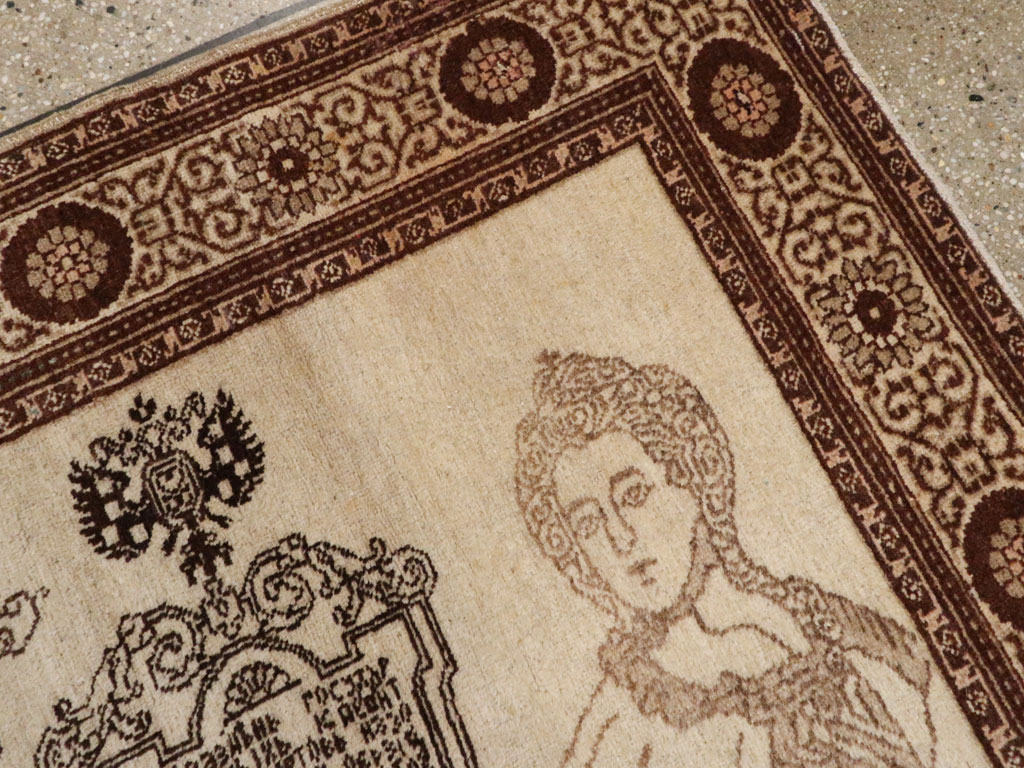Antique Persian Tabriz Pictorial Rug, No.21204 - Galerie Shabab