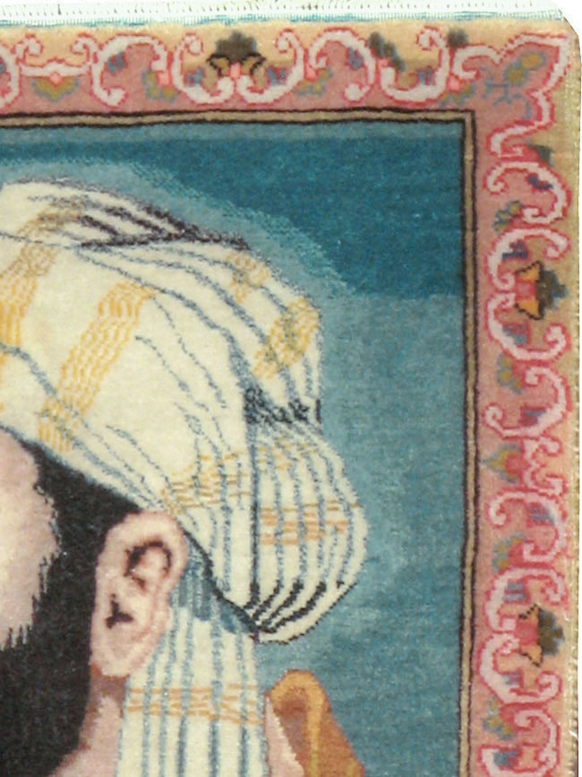 Vintage Persian Tabriz Pictorial Rug, No.21207 - Galerie Shabab