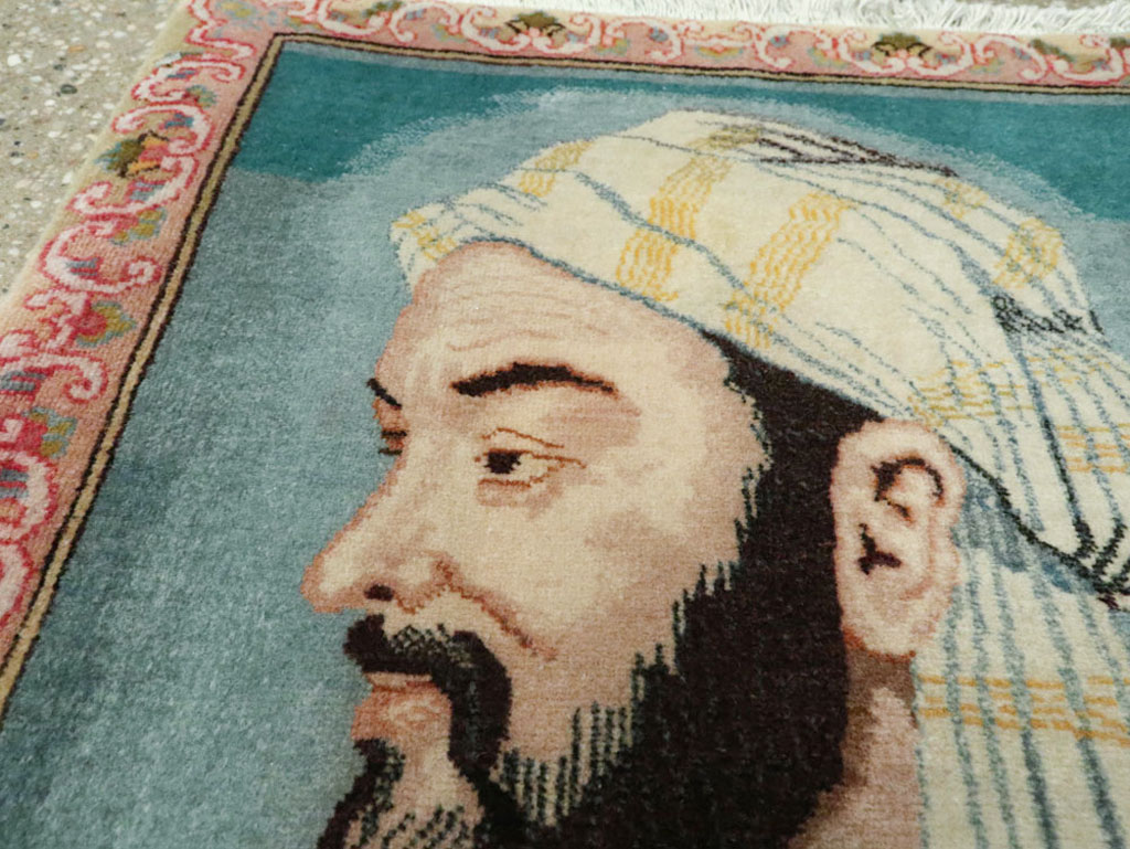Vintage Persian Tabriz Pictorial Rug, No.21207 - Galerie Shabab
