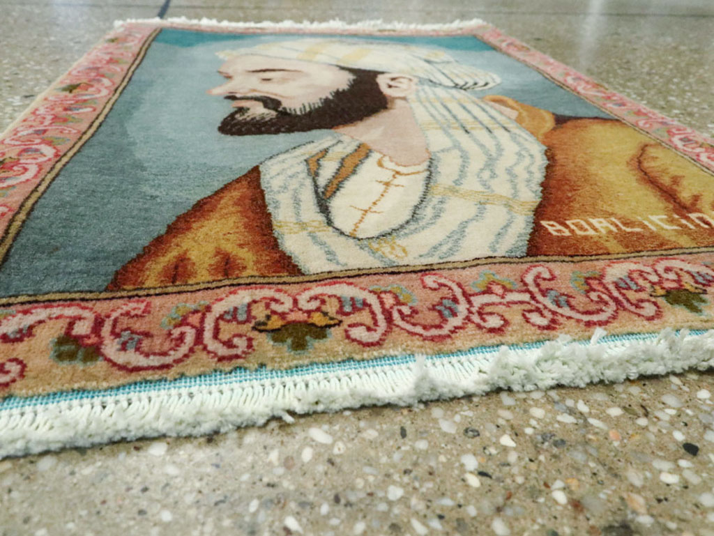 Vintage Persian Tabriz Pictorial Rug, No.21207 - Galerie Shabab