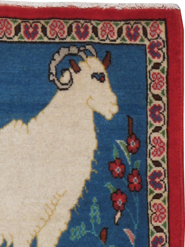 Vintage Persian Tabriz Pictorial Rug, No.21208 - Galerie Shabab