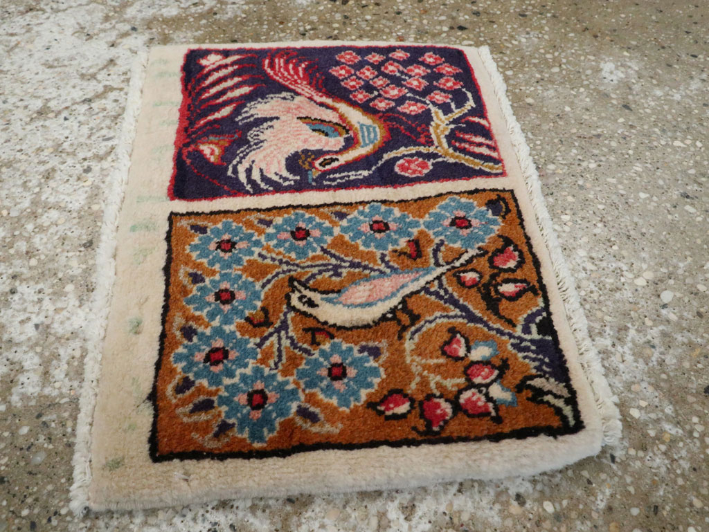 Vintage Persian Tabriz Pictorial Rug, No.21209 - Galerie Shabab