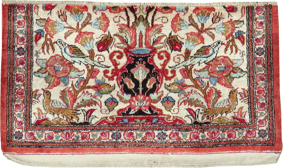 Vintage Persian Quom Silk Rug, No.21213 - Galerie Shabab