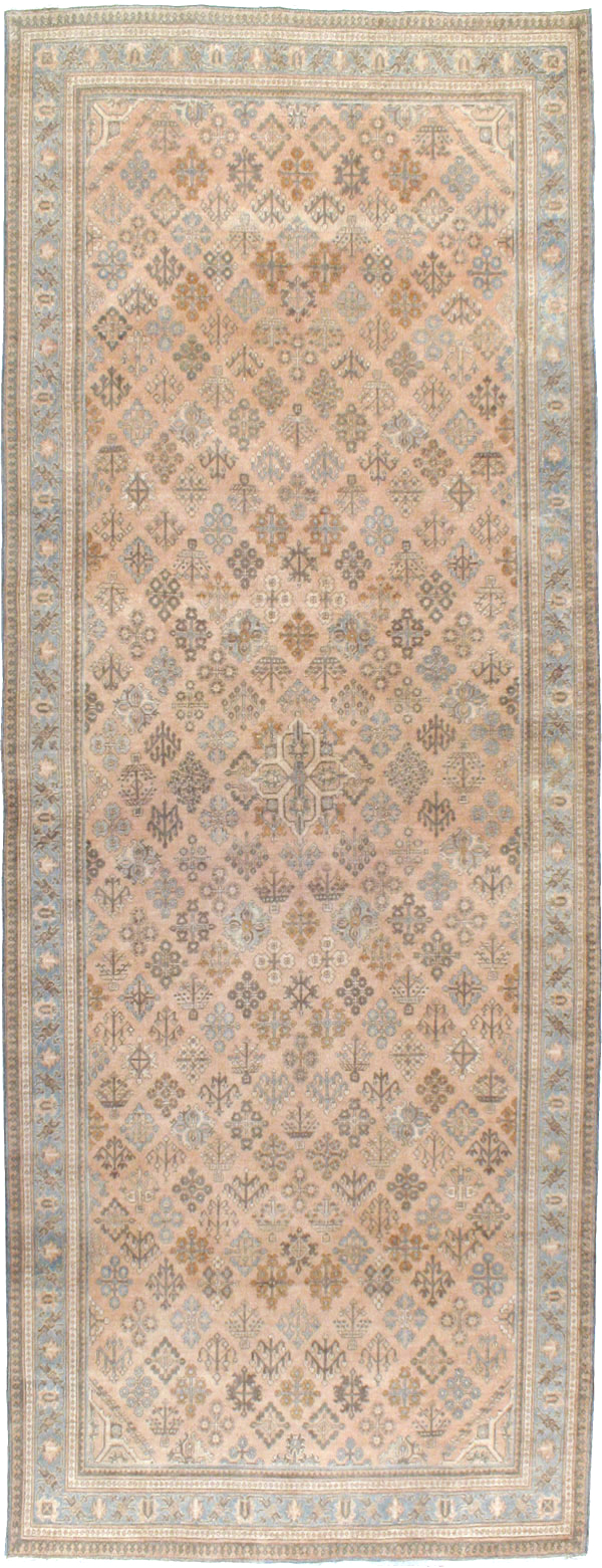 Antique Persian Joshegan Wide Gallery Runner, No.21214 - Galerie Shabab