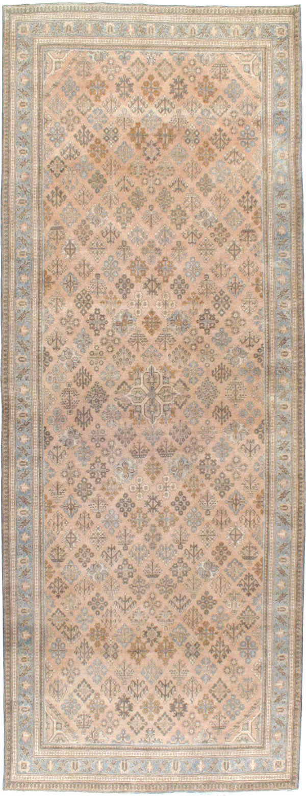 Antique Persian Joshegan Wide Gallery Runner, No.21214 - Galerie Shabab
