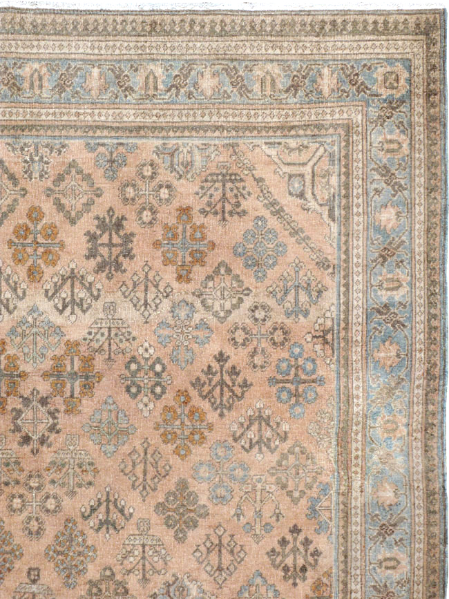 Antique Persian Joshegan Wide Gallery Runner, No.21214 - Galerie Shabab