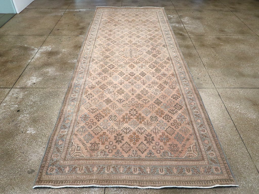 Antique Persian Joshegan Wide Gallery Runner, No.21214 - Galerie Shabab