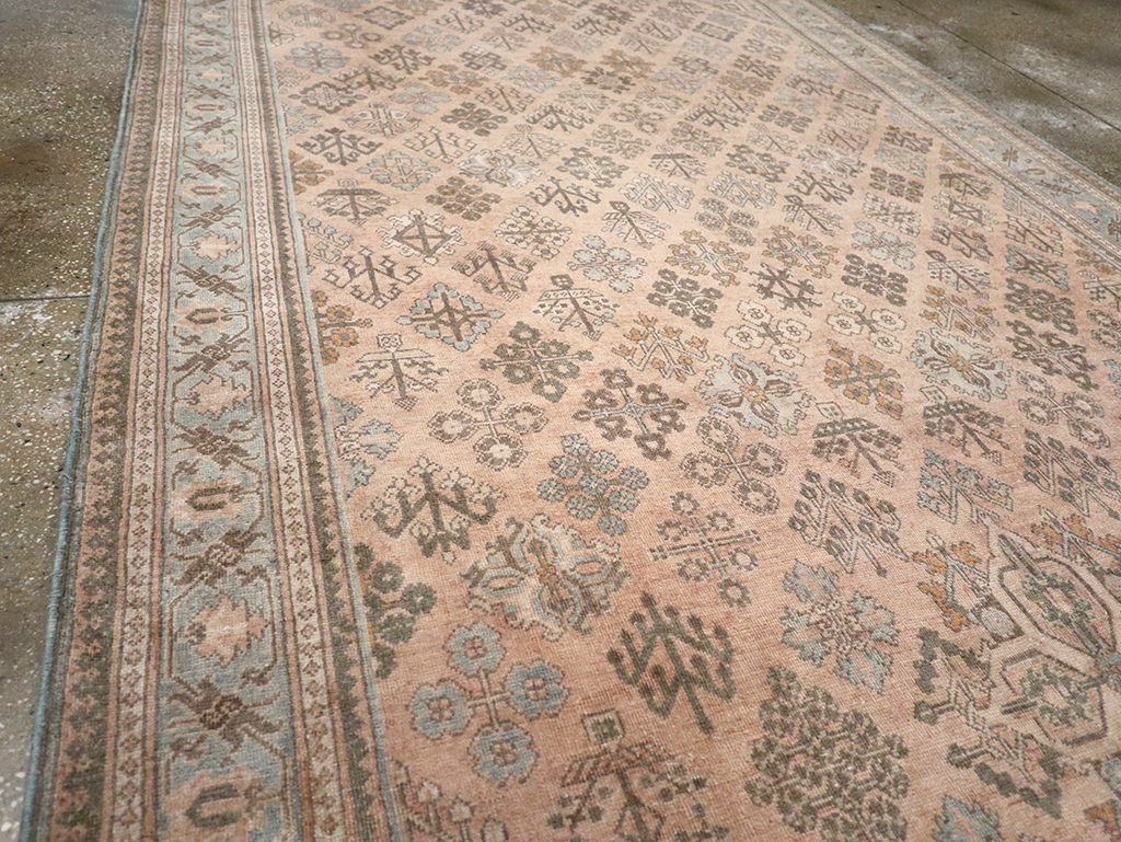 Antique Persian Joshegan Wide Gallery Runner, No.21214 - Galerie Shabab