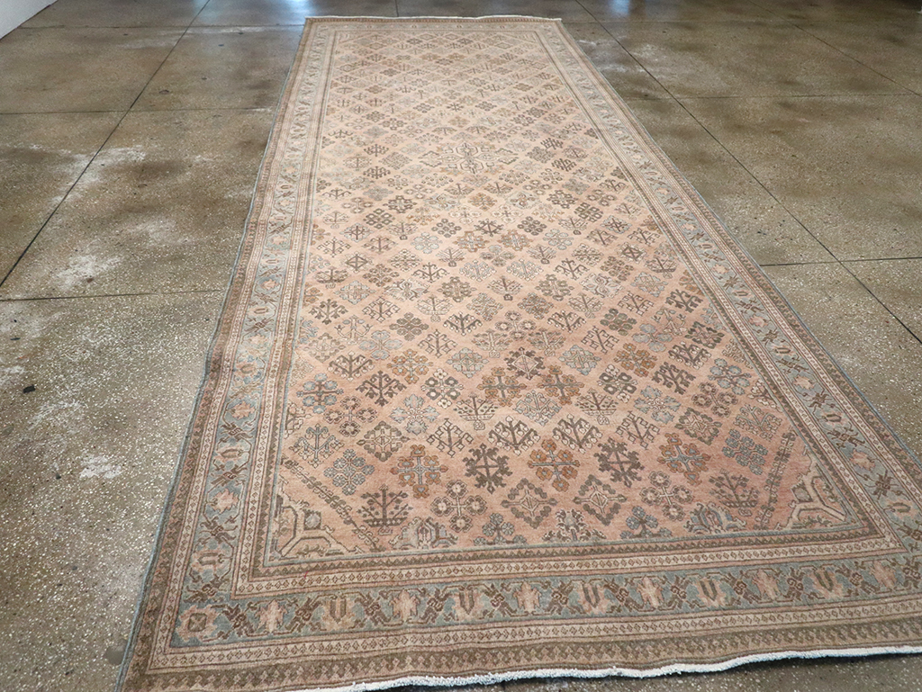 Antique Persian Joshegan Wide Gallery Runner, No.21214 - Galerie Shabab