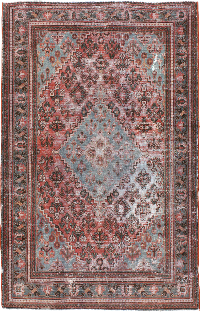 Vintage Persian Joshegan Distressed Rug, No.21217 - Galerie Shabab
