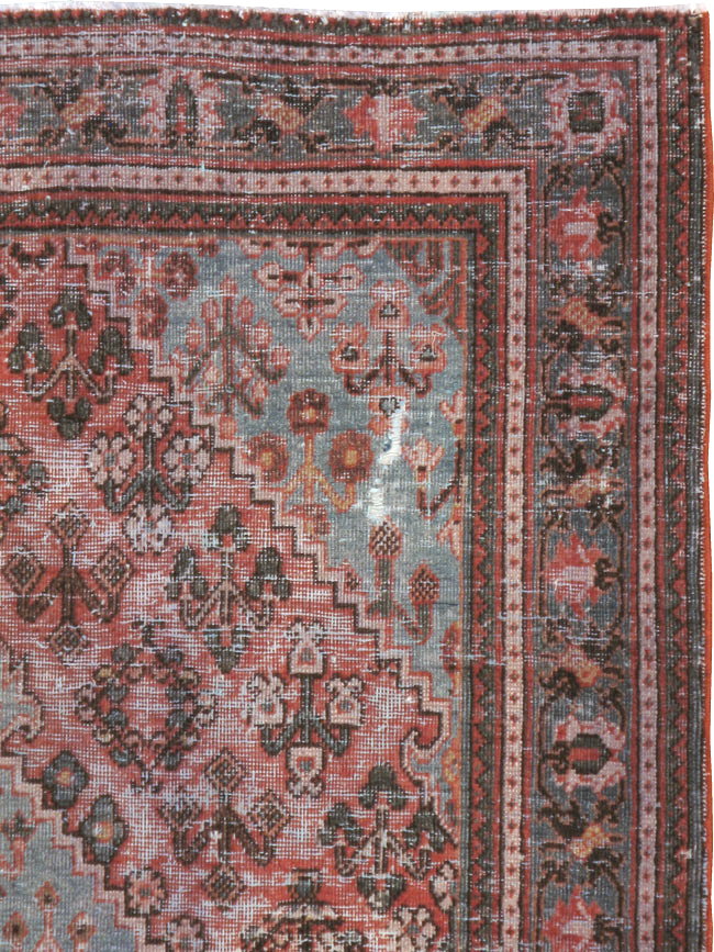 Vintage Persian Joshegan Distressed Rug, No.21217 - Galerie Shabab
