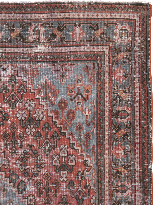 Vintage Persian Joshegan Distressed Rug, No.21217 - Galerie Shabab
