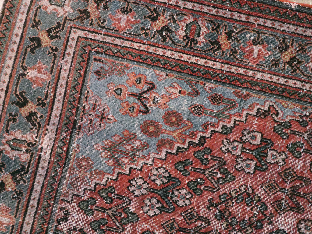 Vintage Persian Joshegan Distressed Rug, No.21217 - Galerie Shabab
