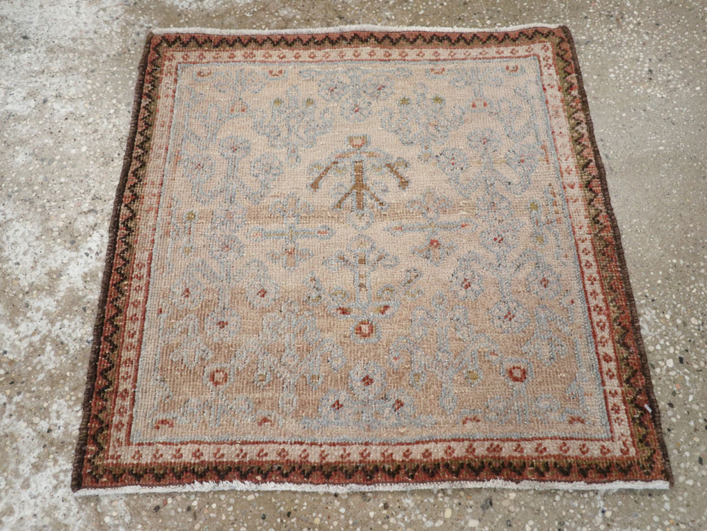 Vintage Persian Joshegan Square Throw Rug, No.21243 - Galerie Shabab