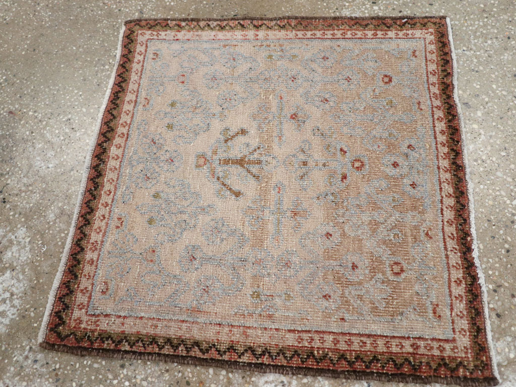Vintage Persian Joshegan Square Throw Rug, No.21243 - Galerie Shabab