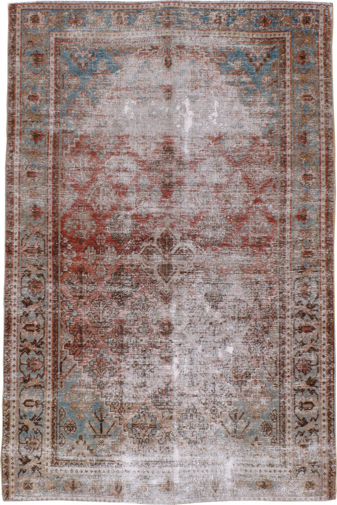 Antique Joshegan Distressed Rug, No.21256 - Galerie Shabab