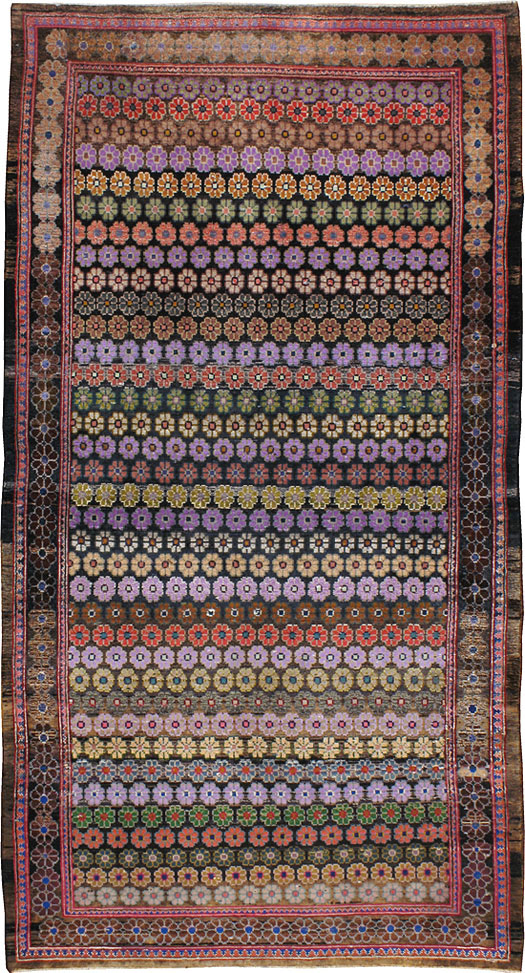 Vintage Persian Kashan Modernist Rug, No.21259 - Galerie Shabab