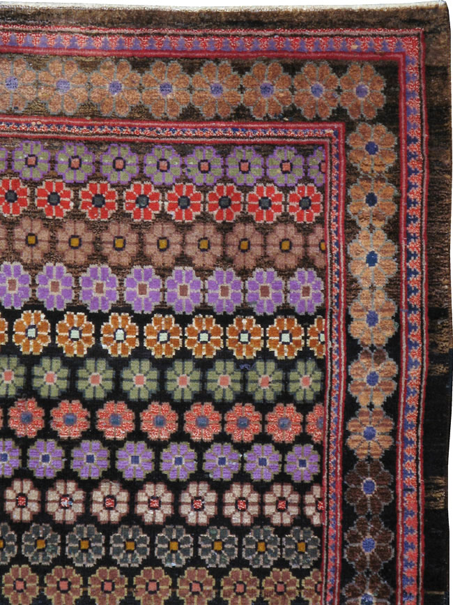Vintage Persian Kashan Modernist Rug, No.21259 - Galerie Shabab
