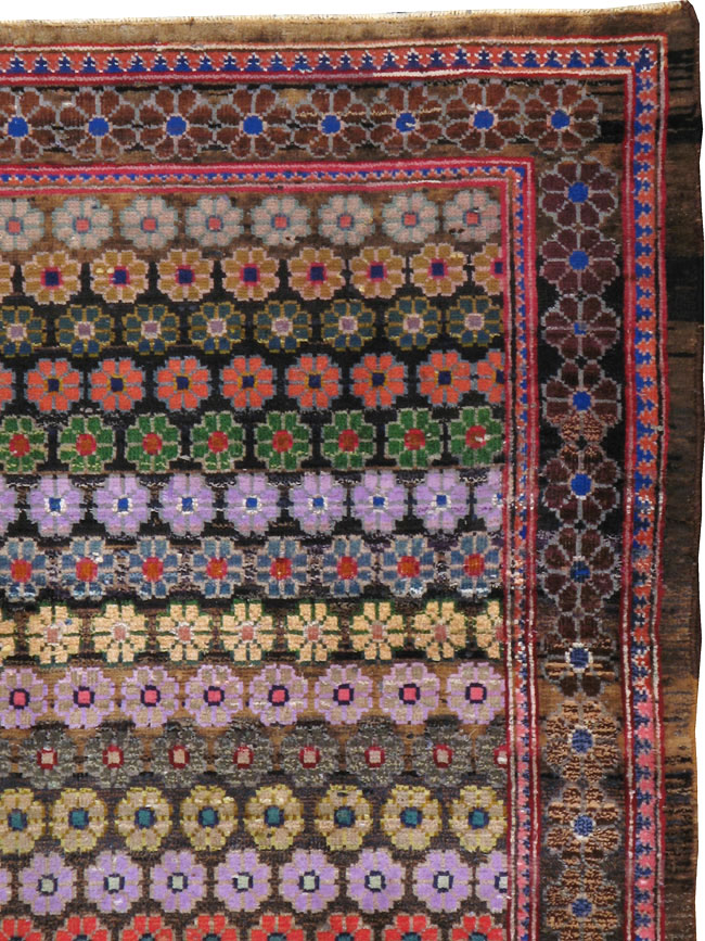 Vintage Persian Kashan Modernist Rug, No.21259 - Galerie Shabab