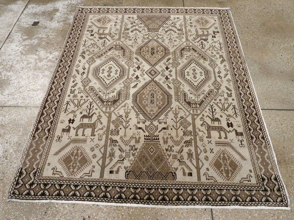 Vintage Persian Afshar Rug, No.21290 - Galerie Shabab