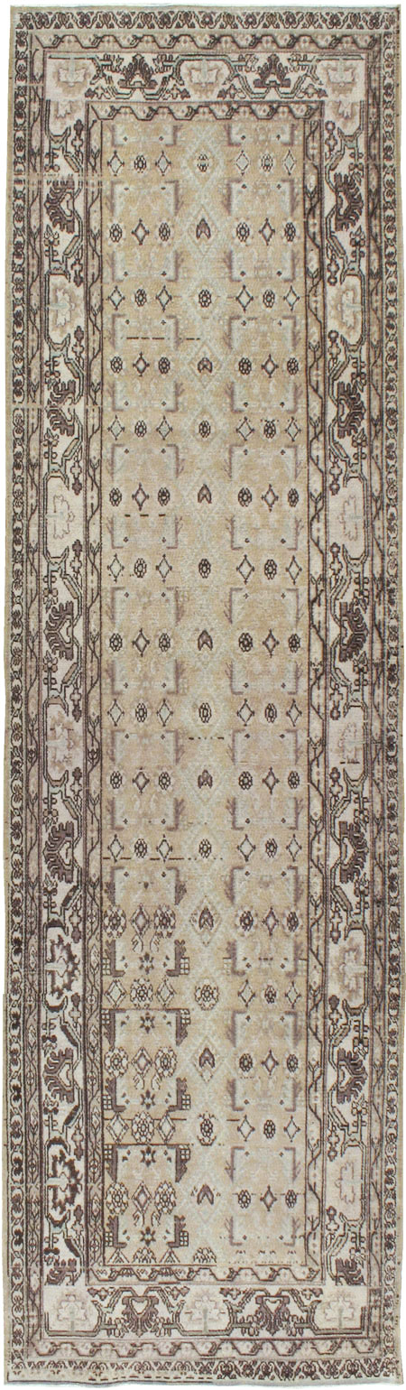 Vintage Persian Malayer Wide Gallery Runner, No.21349 - Galerie Shabab
