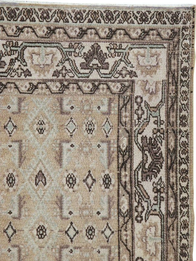 Vintage Persian Malayer Wide Gallery Runner, No.21349 - Galerie Shabab