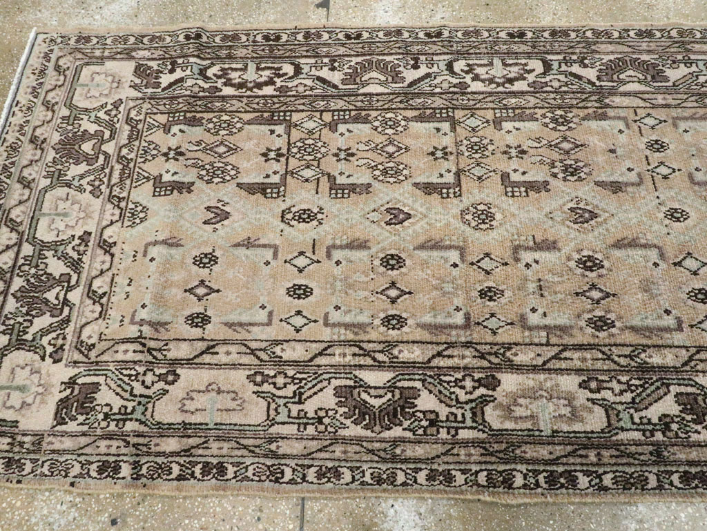 Vintage Persian Malayer Wide Gallery Runner, No.21349 - Galerie Shabab