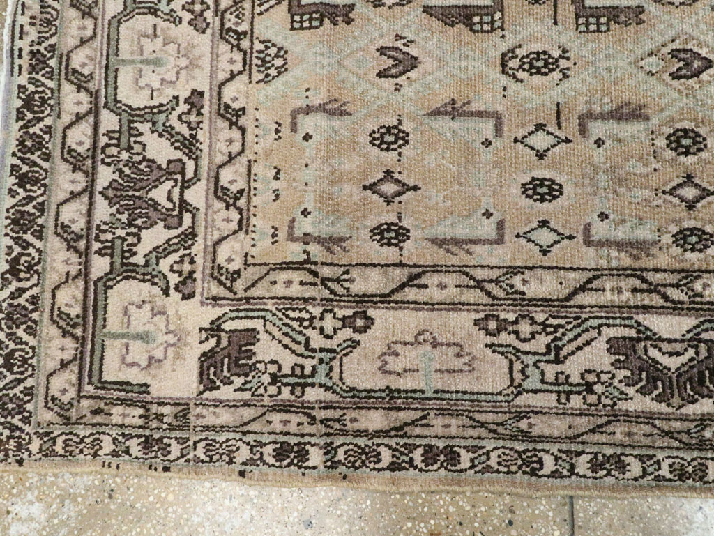 Vintage Persian Malayer Wide Gallery Runner, No.21349 - Galerie Shabab