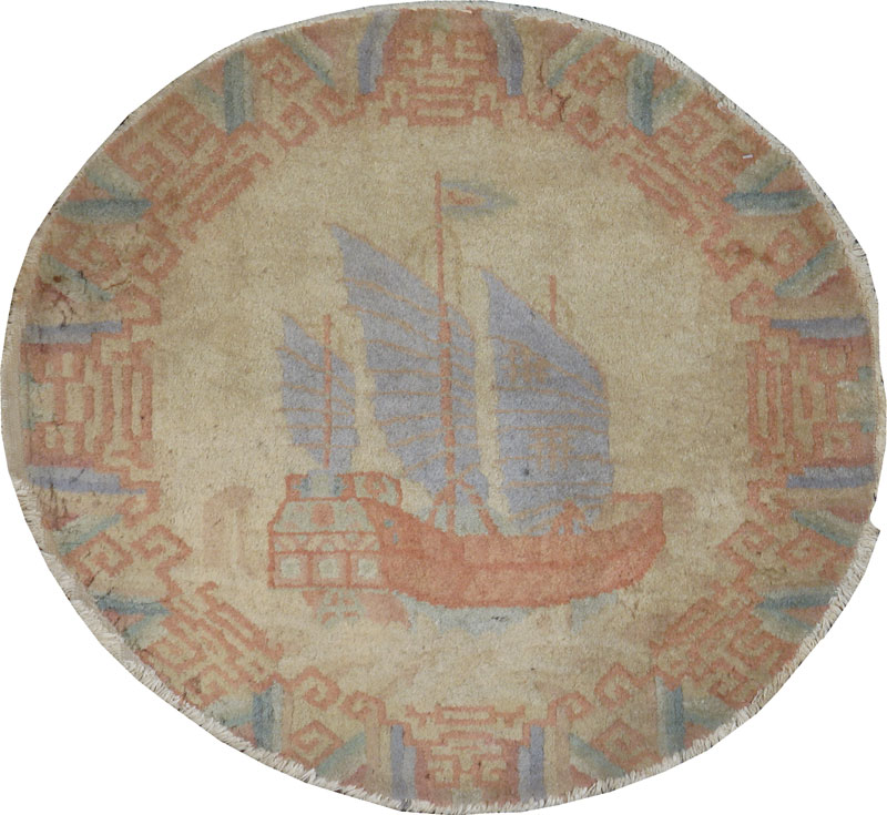 Antique Chinese Pictorial Rug, No.21367 - Galerie Shabab