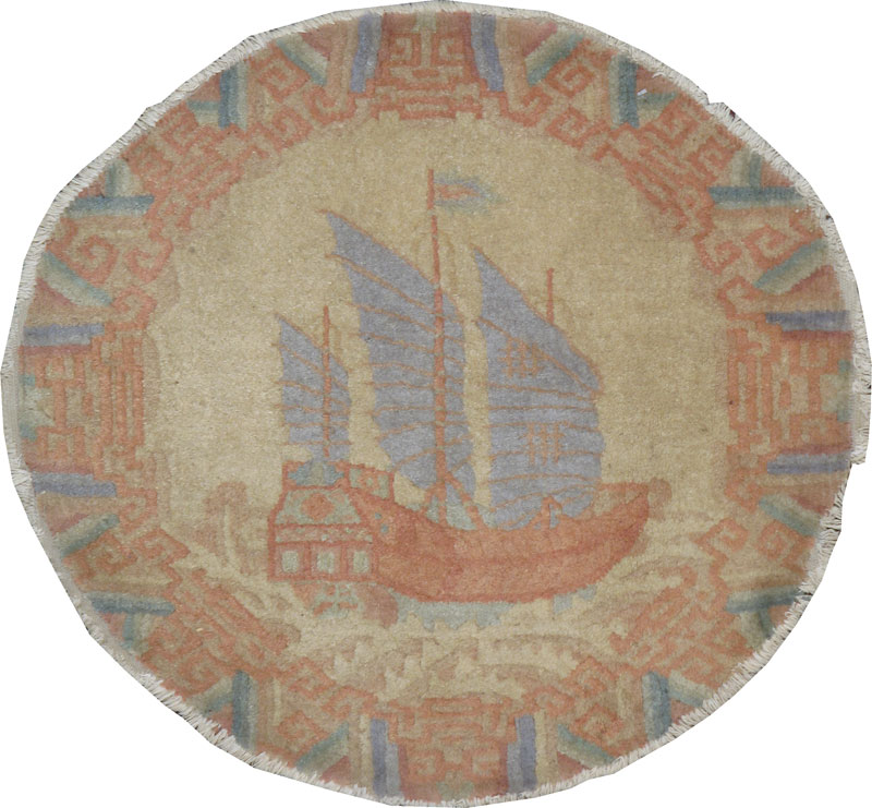 Antique Chinese Pictorial Rug, No.21368 - Galerie Shabab