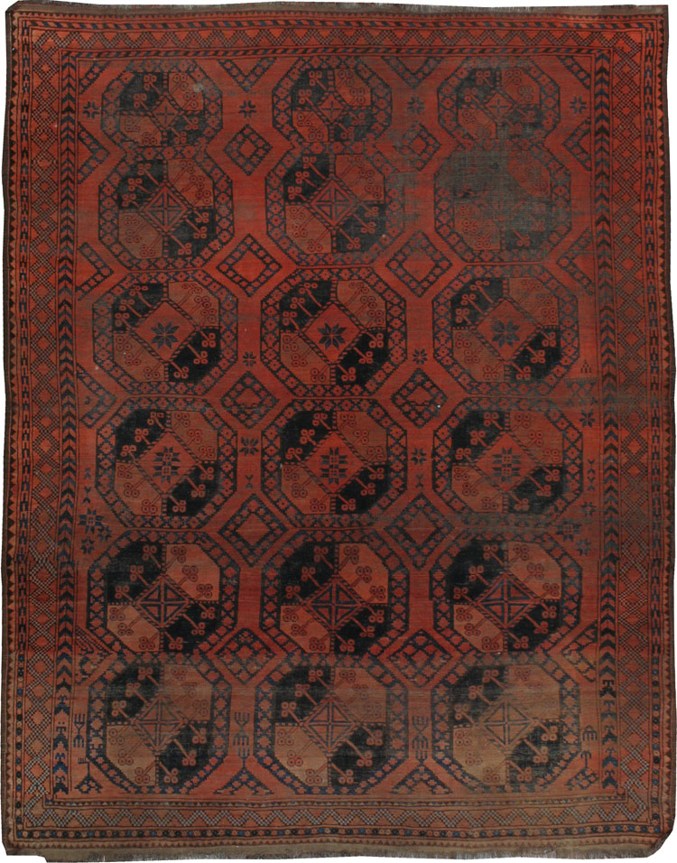 Antique Beshir Distressed Carpet, No.21426 - Galerie Shabab
