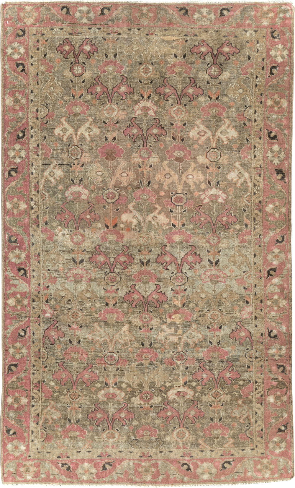 Antique Persian Malayer Throw Rug, No.21448 - Galerie Shabab