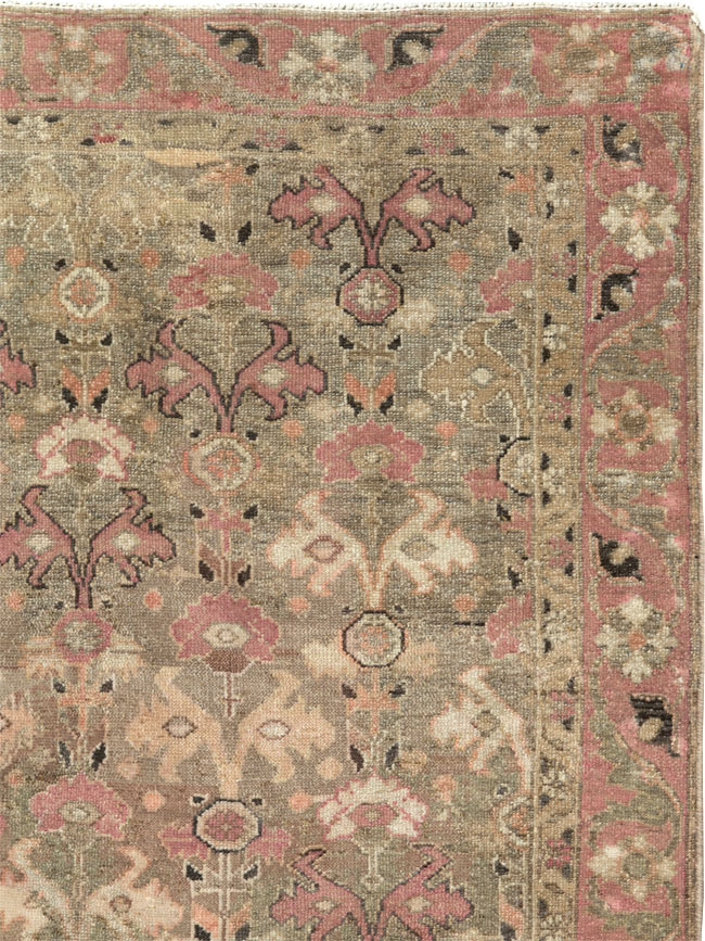 Antique Persian Malayer Throw Rug, No.21448 - Galerie Shabab