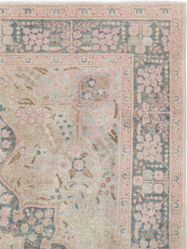 Vintage Persian Tabriz Accent Rug, No.21470 - Galerie Shabab
