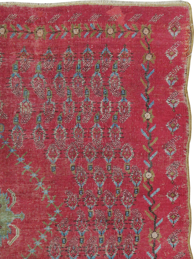 Antique Ghiordes Distressed Rug, No.21510 - Galerie Shabab