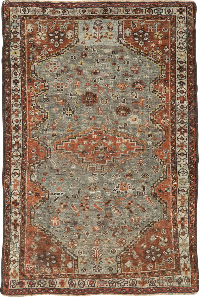 Antique Persian Khamseh Rug, No.21530 - Galerie Shabab