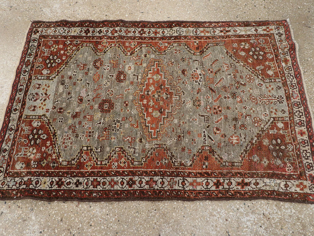 Antique Persian Khamseh Rug, No.21530 - Galerie Shabab