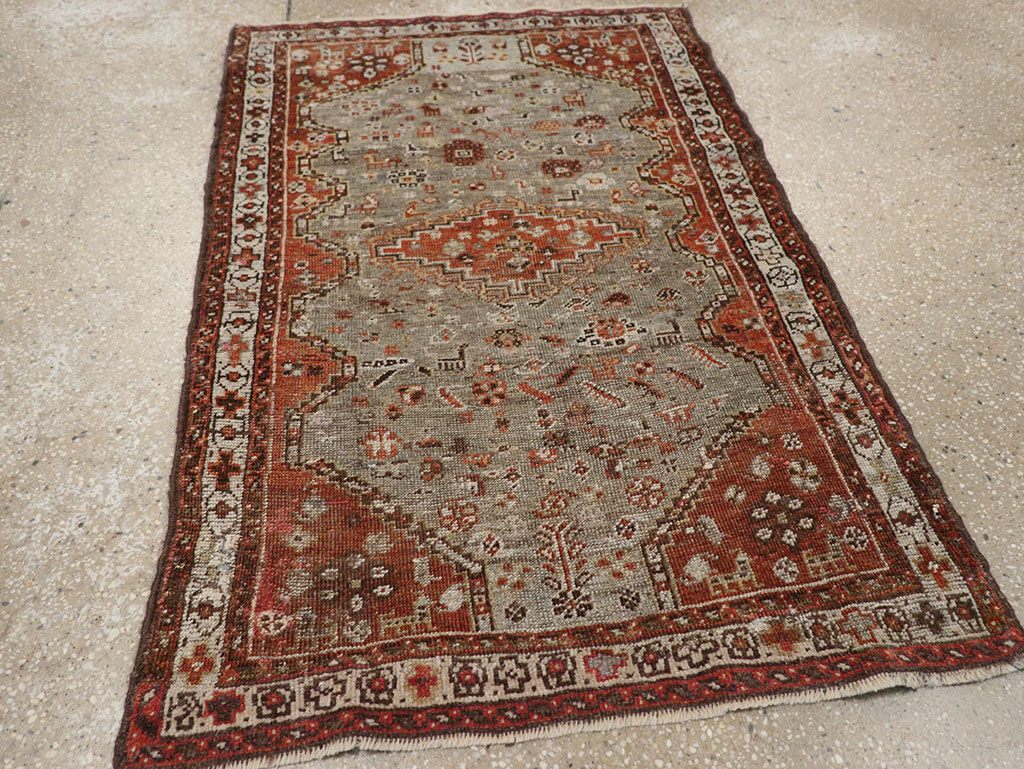 Antique Persian Khamseh Rug, No.21530 - Galerie Shabab
