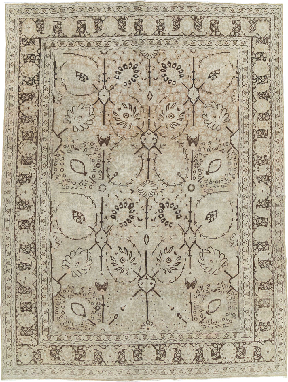 Antique Persian Tabriz Carpet, No.21553 - Galerie Shabab