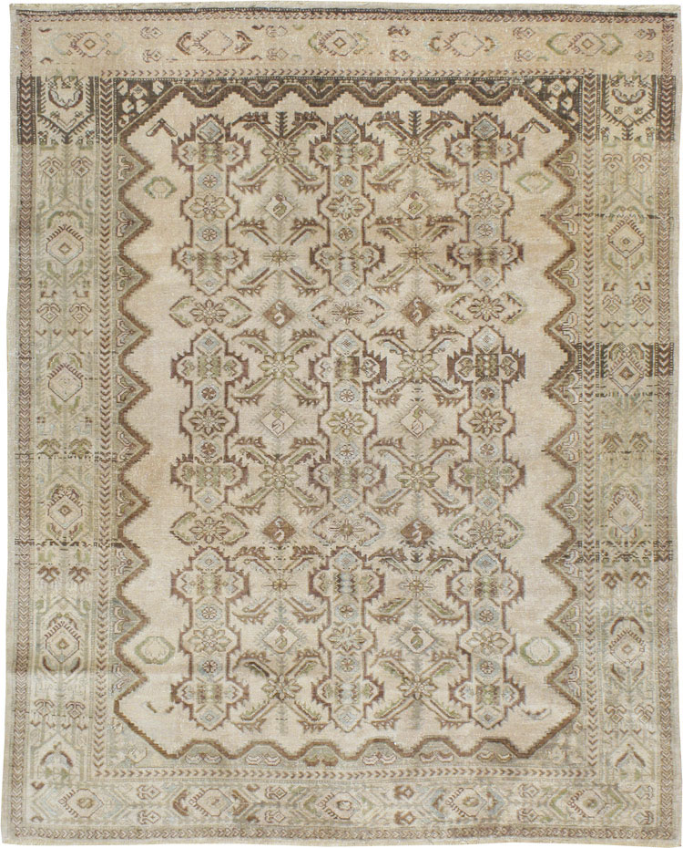 Vintage Persian Malayer Square Carpet, No.21569 - Galerie Shabab