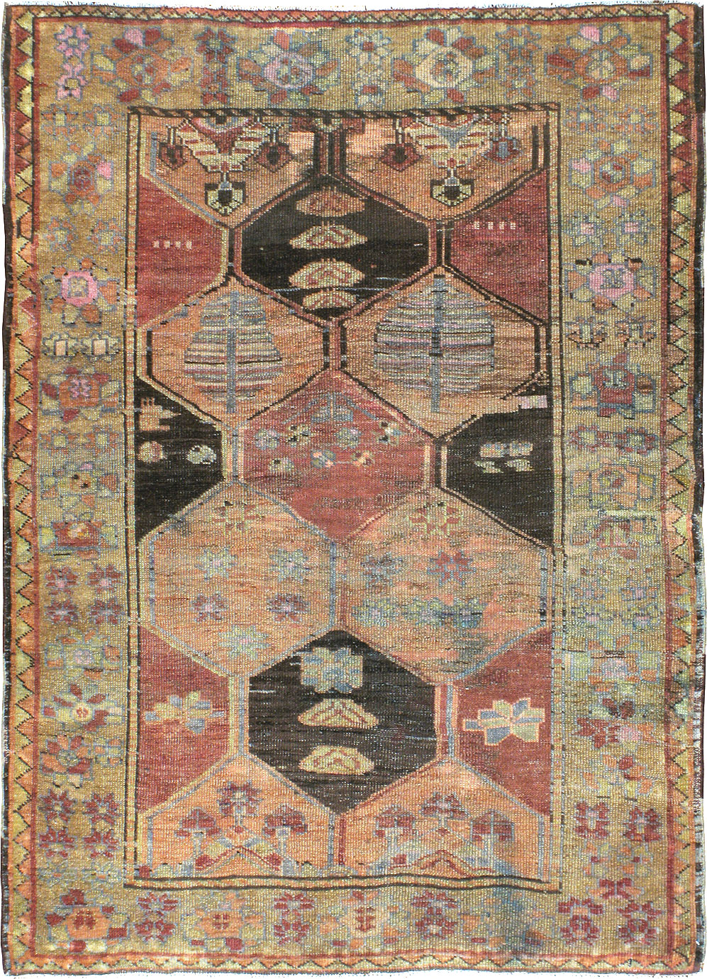 Antique Persian Kurdish Rug, No.21591 - Galerie Shabab