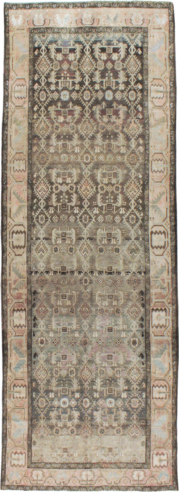 Vintage Persian Malayer Wide Gallery Runner, No.21602 - Galerie Shabab