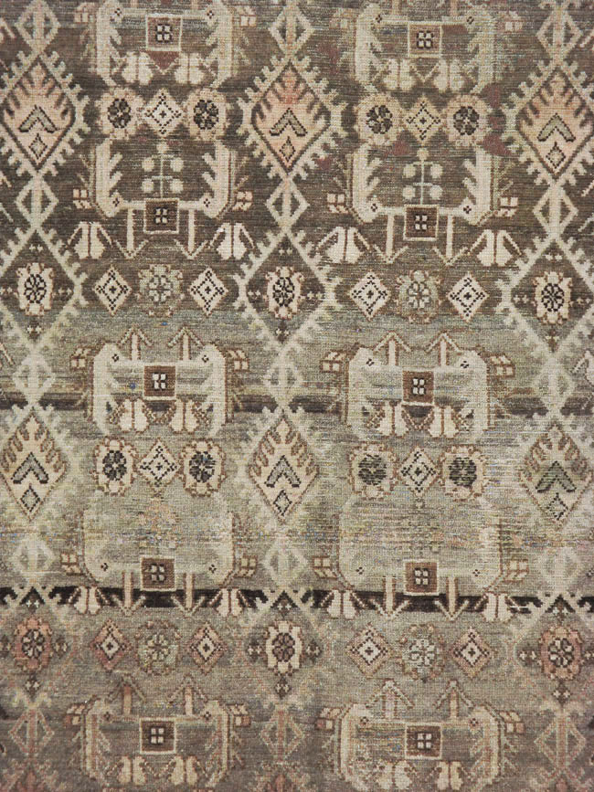 Vintage Persian Malayer Wide Gallery Runner, No.21602 - Galerie Shabab