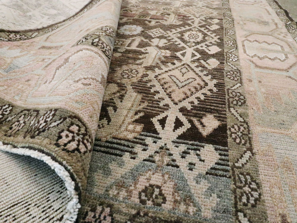 Vintage Persian Malayer Wide Gallery Runner, No.21602 - Galerie Shabab